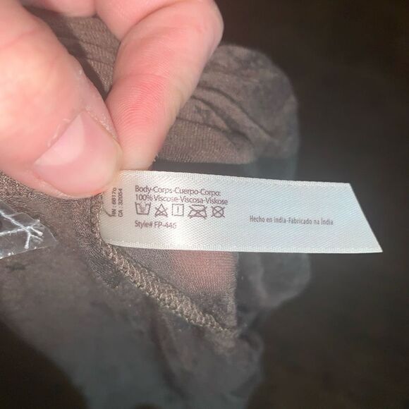 FP One semi sheer flowy button down chocker tie neck stars XS blouse - Picture 4 of 4